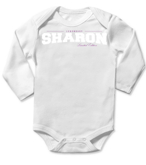 Sharon Name Limited Edition Funny Retro Vintage Long Sleeve Baby One-Piece