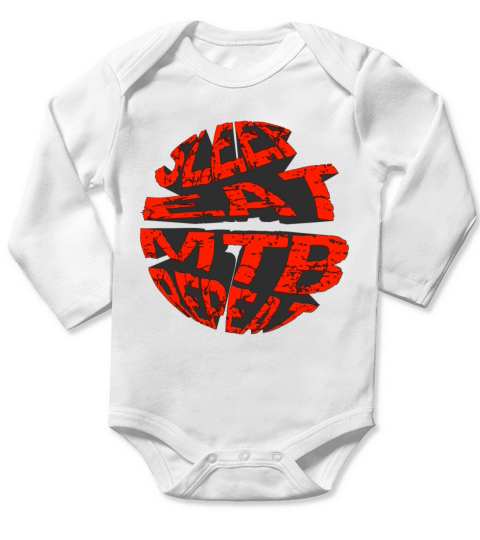 SLEEP EAT MTB REPEAT VINTAGE MOUNTAIN BIKE Long Sleeve Baby One-Piece