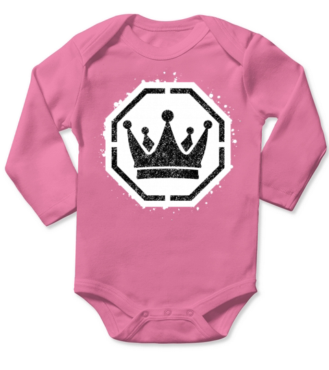 Sponge stencil Crown inside octagon Long Sleeve Baby One-Piece