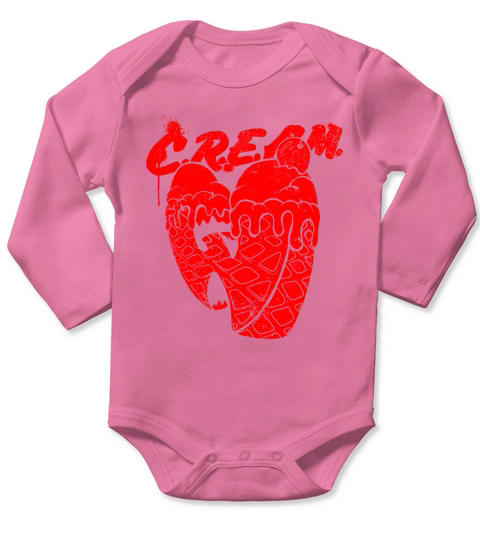 waffle ice cream wutang red Long Sleeve Baby One-Piece