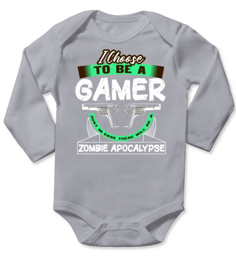 Zombie Apocalypse Virus Funny Saying Long Sleeve Baby One-Piece