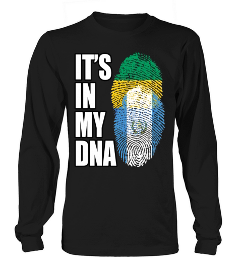 Gambian And Gabonese Mix Heritage DNA Flag Long sleeved Unisex