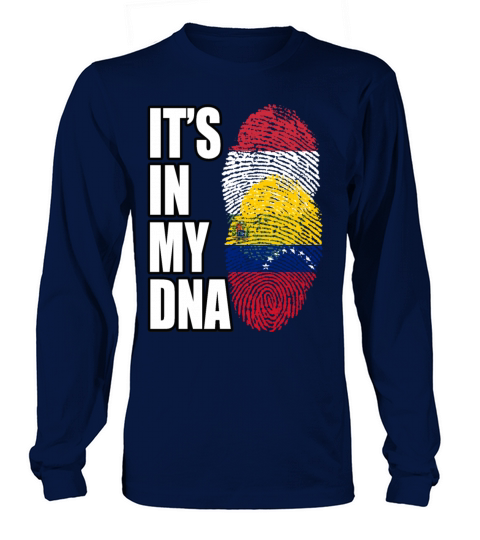 Hungarian And Venezuelan Mix Heritage DNA Flag Long sleeved Unisex