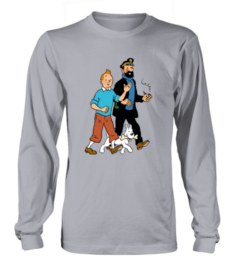 Tintin and Captain Haddock - T Shirt Long sleeved Unisex