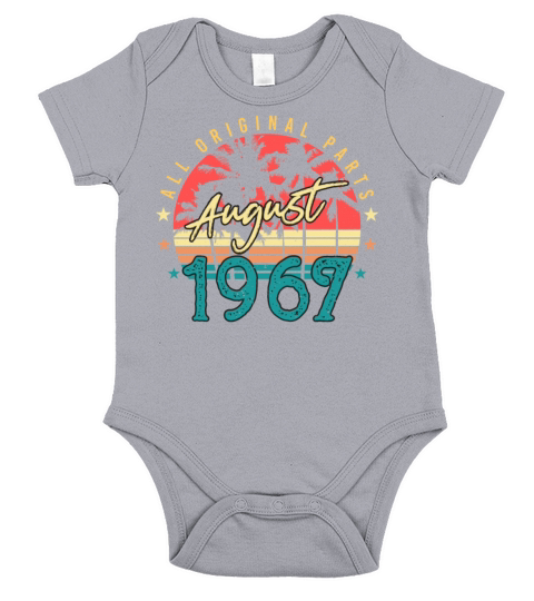 1967 August Retro Short Sleeve Baby One-Piece
