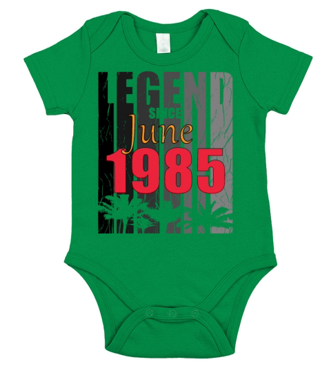1985 vintage born in June gift Short Sleeve Baby One-Piece