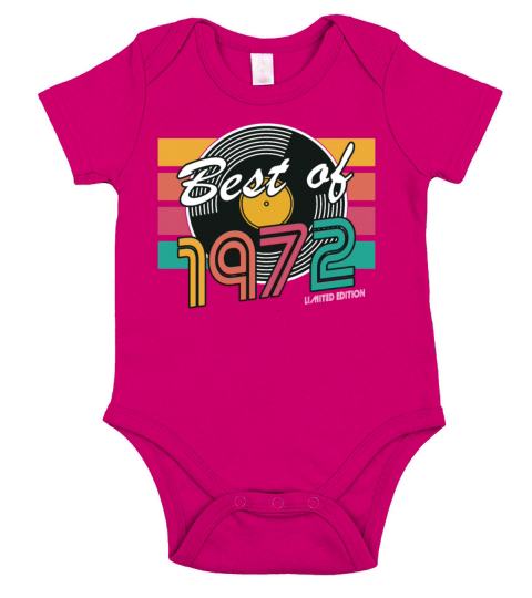 50th birthday vintage 1972 best of 1972 Short Sleeve Baby One-Piece