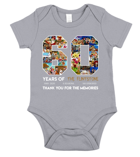 60 years of the Flintstone thank you for the memories Short Sleeve Baby One-Piece