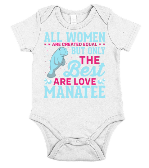 All Women Are Created Equal - Sea Cows Manatee Short Sleeve Baby One-Piece