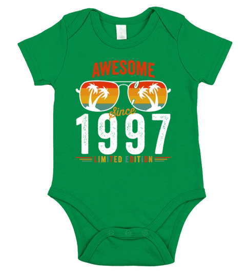 Awesome Since 1997 Birthday Retro Vintage 25 26 Ye Short Sleeve Baby One-Piece