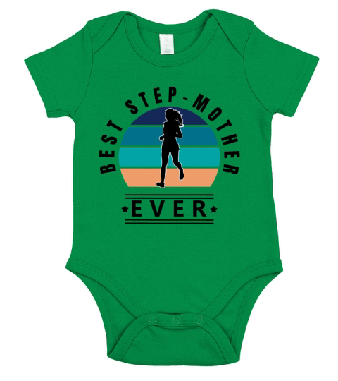 Best Stepmother Ever Jogging Short Sleeve Baby One-Piece