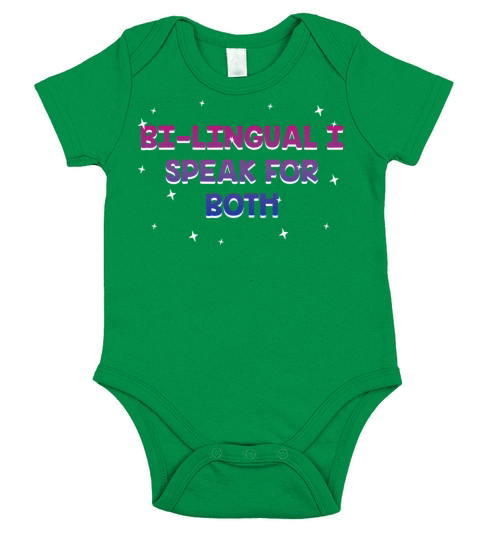 Bilingual I Speak for Both Bisexual Pride Month Short Sleeve Baby One-Piece