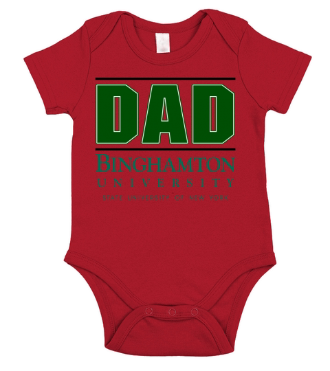 Binghamton University State University Of New York Proud Dad Parents Day 2020 Short Sleeve Baby One-Piece