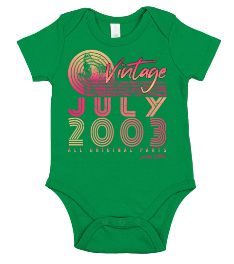 Birth Month July 2003 Short Sleeve Baby One-Piece