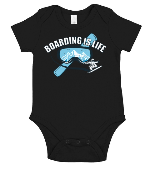 Boarding is Life - Snowboarder Short Sleeve Baby One-Piece