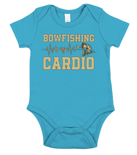 Bowfishing Cardio Fisherman Fish Hunting Bowfisher Short Sleeve Baby One-Piece