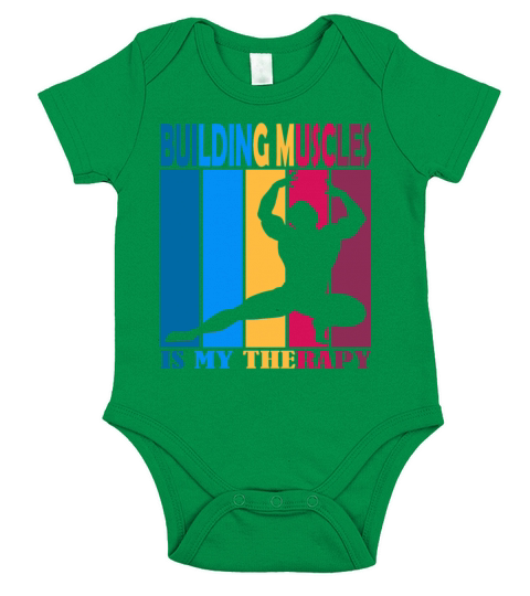 Building Muscles is My Therapy Short Sleeve Baby One-Piece