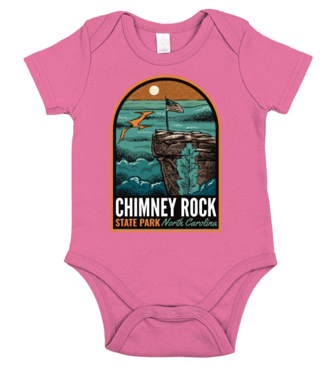 Chimney Rock State Park NC Vintage Short Sleeve Baby One-Piece