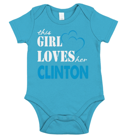 Clinton This Girl Love her Clinton - TeeForClinton Short Sleeve Baby One-Piece