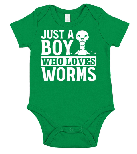 Compost Worms Worm Lover I Just A Boy Who Loves Short Sleeve Baby One-Piece