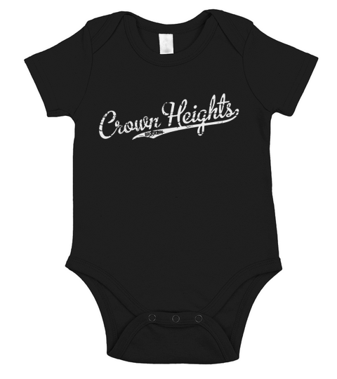 Cool Retro Vintage Crown Heights Brooklyn T-Shirt Short Sleeve Baby One-Piece