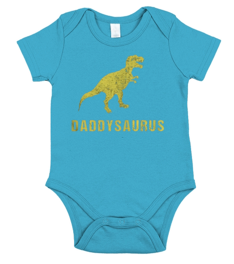 Daddysaurus Shirt Funny Fathers Day Gift from Kids Toddler Short Sleeve Baby One-Piece