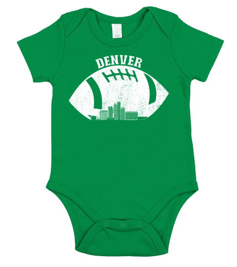 Denver Colorado Skyline Football Vintage Denver Short Sleeve Baby One-Piece