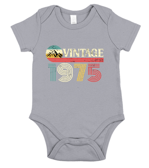 Funny Birthday Born in 1975 Limited Edition Short Sleeve Baby One-Piece