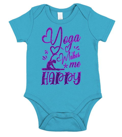 Funny Yoga Makess Me Happy Short Sleeve Baby One-Piece