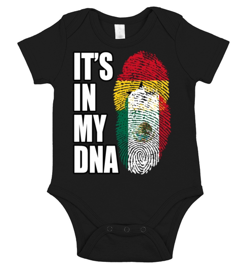 Ghanaian And Mexican Mix Heritage DNA Flag Short Sleeve Baby One-Piece