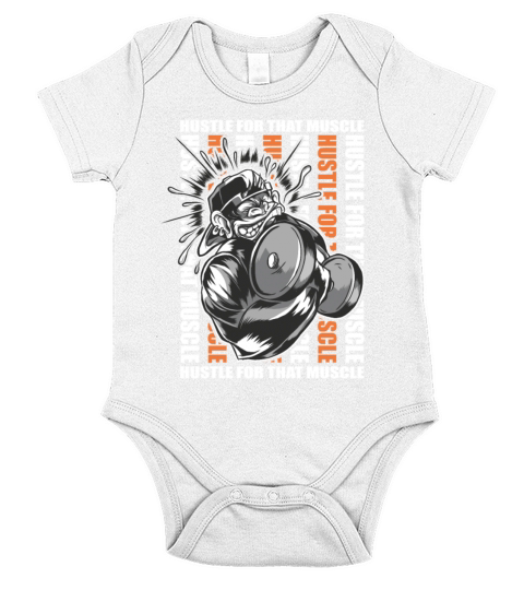 HUSTLE FOR THAT MUSCLE Short Sleeve Baby One-Piece