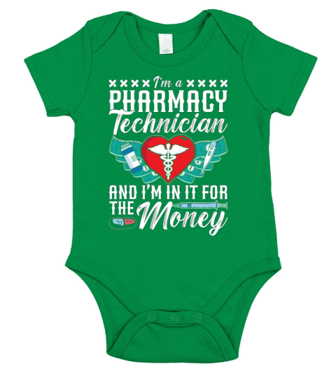 Im A Pharmacy Technician Medicine Tech Pharmacist Short Sleeve Baby One-Piece