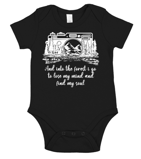 Into The Forest I Go To Lose My Mind Photography Short Sleeve Baby One-Piece