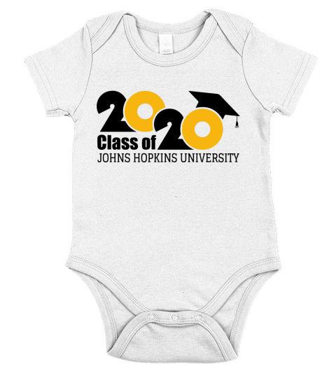 Johns Hopkins University Class of Graduation 2020 Short Sleeve Baby One-Piece