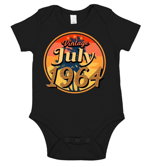 July 1964 Vintage Short Sleeve Baby One-Piece