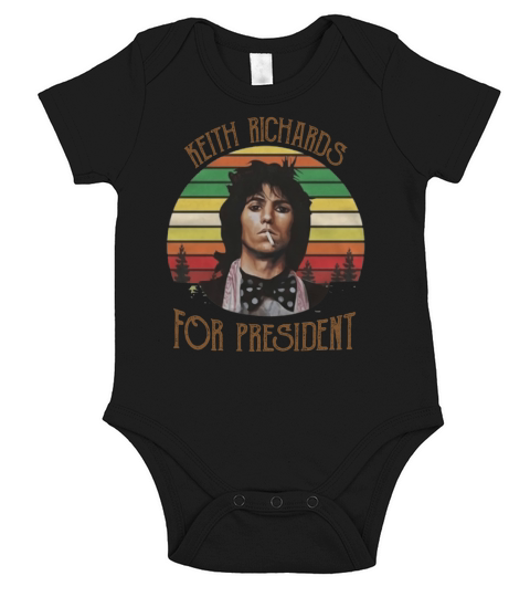 Keith Richards for President Short Sleeve Baby One-Piece