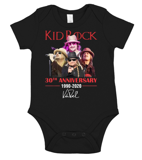 Kid Rock 30th anniversary 1990-2020 signature shirt Short Sleeve Baby One-Piece