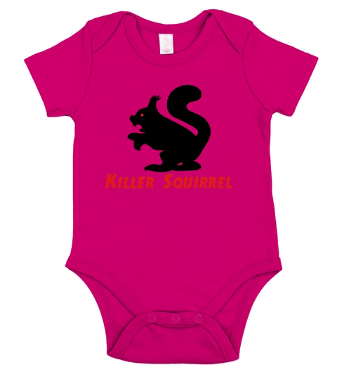 Killer Squirrel T-Shirts - Mens T-Shirt by American Apparel Short Sleeve Baby One-Piece