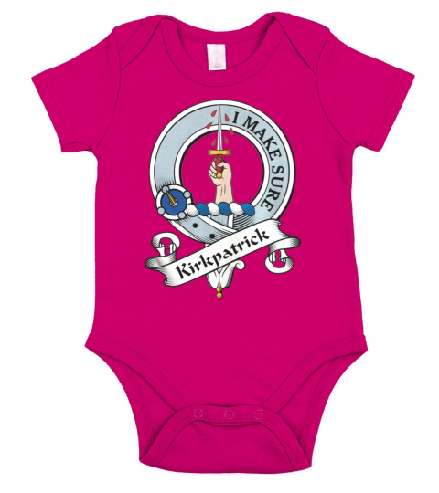 Kirkpatrick Clan Badge Scottish Clan Badges Short Sleeve Baby One-Piece