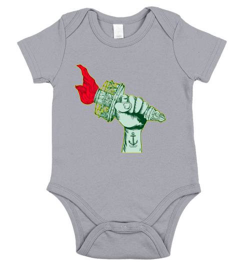 Lady Liberty Resists T-Shirt Short Sleeve Baby One-Piece