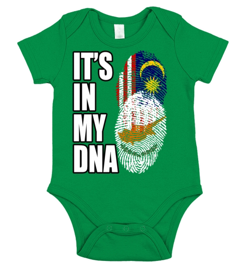 Malaysian And Cypriot Mix Heritage DNA Flag Short Sleeve Baby One-Piece