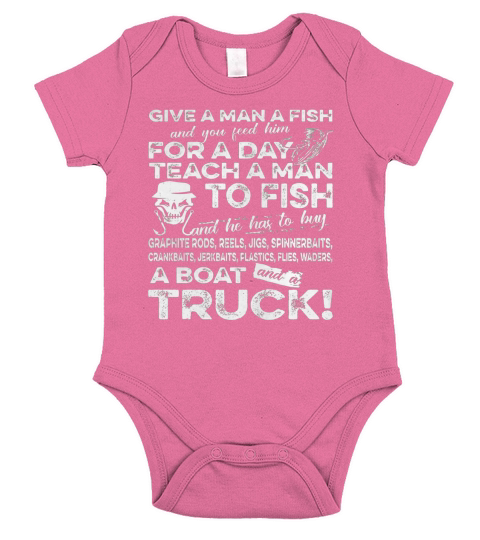 Mens Funny Fishing Shirts For Men Give A Man A Fish T Shirt Short Sleeve Baby One-Piece