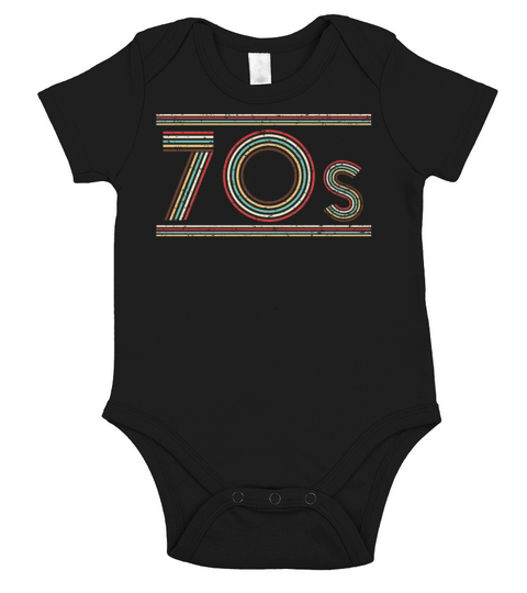 Retro 70s 1970 Vintage Seventies Party 1970s Short Sleeve Baby One-Piece