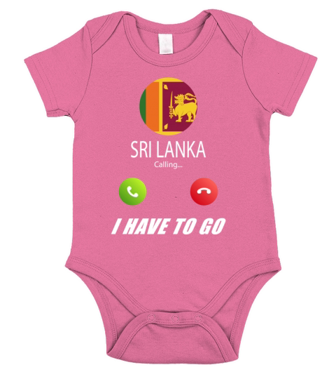 Sri Lanka is calling Is calling Flag Saying Short Sleeve Baby One-Piece