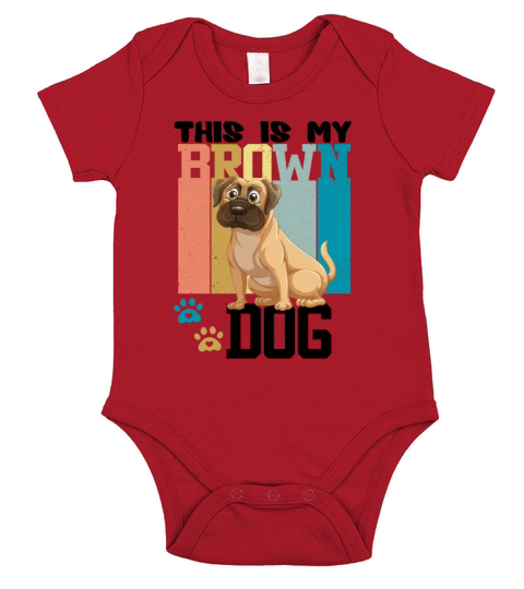 This is my Brown DOG Short Sleeve Baby One-Piece