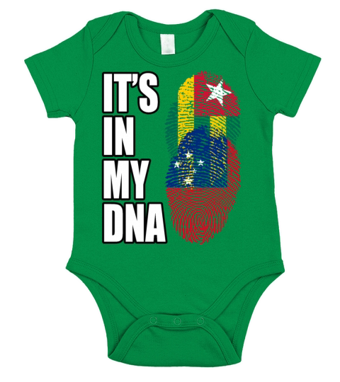 Togolese And Samoan Mix Heritage DNA Flag Short Sleeve Baby One-Piece