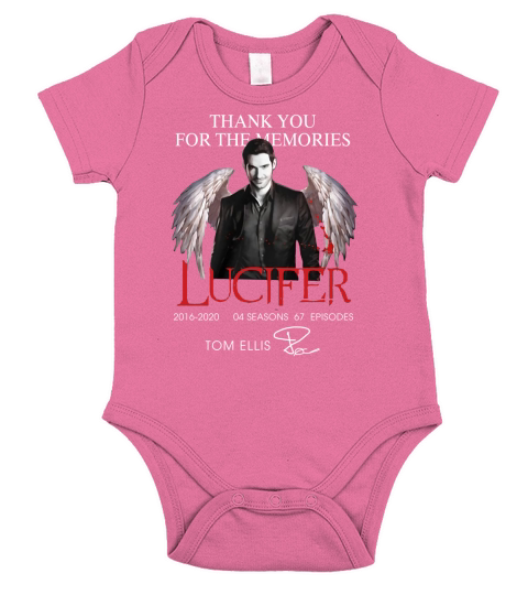 Tom Ellis Thank you for the memories Lucifer signature shirt Short Sleeve Baby One-Piece