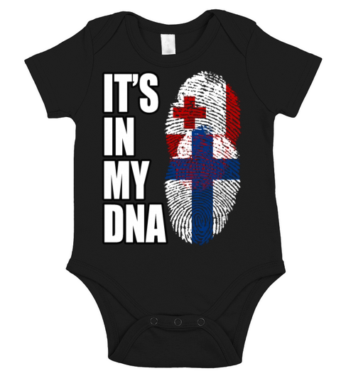Tongan And Finland Mix Heritage DNA Flag Short Sleeve Baby One-Piece
