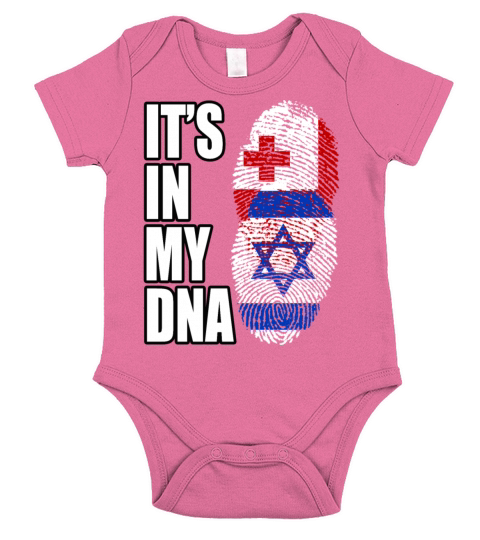 Tongan And Israeli Mix Heritage DNA Flag Short Sleeve Baby One-Piece
