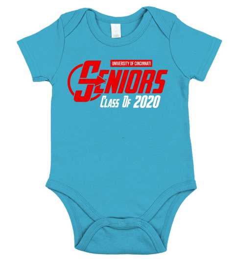 University Of Cincinnati Seniors Class Of 2020 Superhero Graduation Short Sleeve Baby One-Piece
